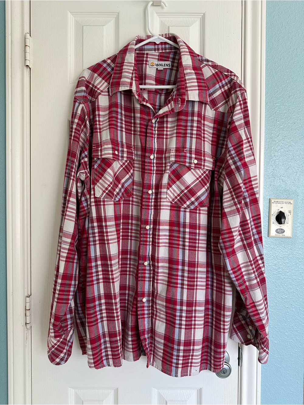 Vanlens FR Pearl Snap Weld Shirt featuring classic western design size 3X